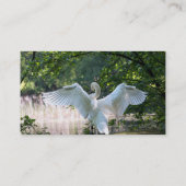 Swan met Wings Spread Visitekaartje (Achterkant)