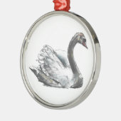 Swan Metalen Ornament (Links)