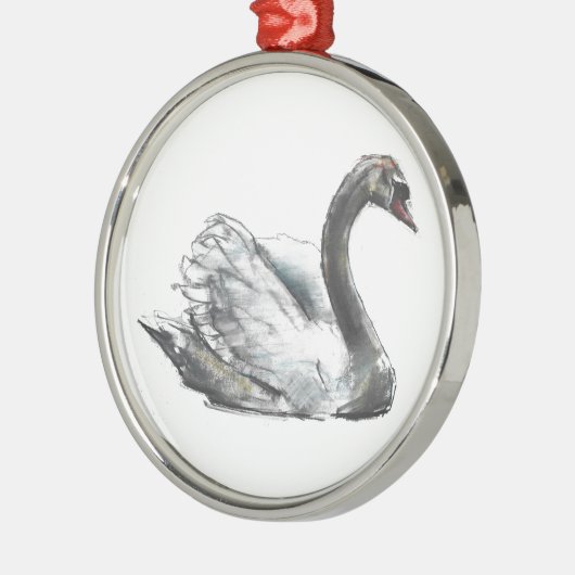 Swan Metalen Ornament (Links)