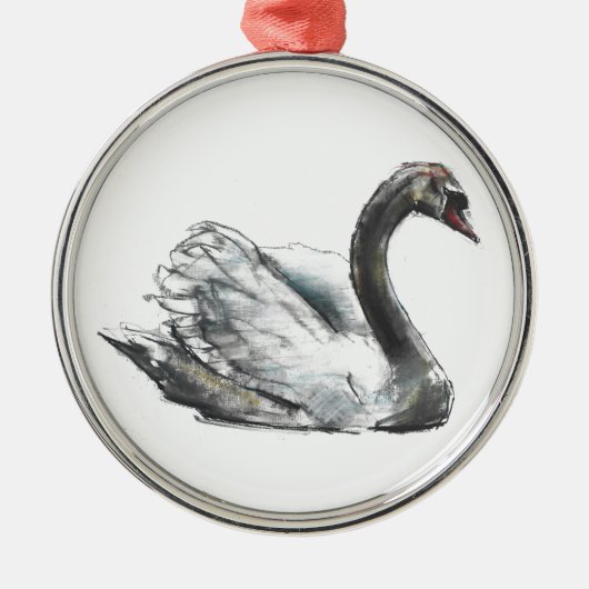 Swan Metalen Ornament (Voorkant)
