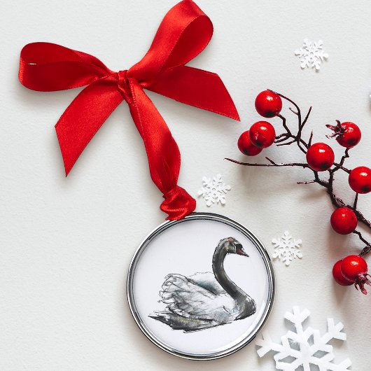 Swan Metalen Ornament