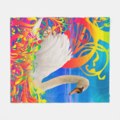 Swan Nest Fleece Deken (Voorkant (Horizontaal))