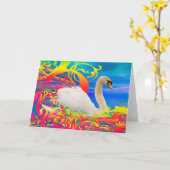 Swan Nest Kaart (Gele Bloem)