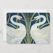 Swan omhelzen bruiloft dank u kaart (Achterkant)