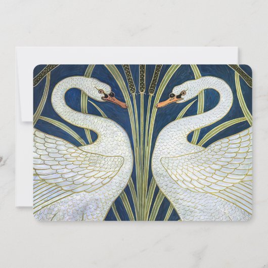 Swan omhelzen bruiloft dank u kaart (Achterkant)