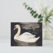 Swan op een II-meer Briefkaart (Staand voorkant)