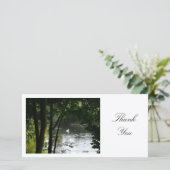 Swan op een rivier - Dank je Bedankkaart (Staand voorkant)