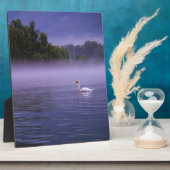 Swan op het meer fotoplaat (Zijkant)