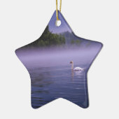 Swan op het meer keramisch ornament (Links)