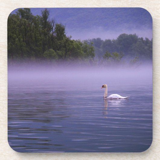 Swan op het meer onderzetter (Voorkant)
