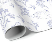 Swan op het meer van Elegant Classic Handgetekend Cadeaupapier (Rol Hoek)