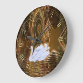 Swan op Surreal Fractal Water Wall Klock Grote Klok (Hoek)