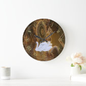 Swan op Surreal Fractal Water Wall Klock Grote Klok (Huis)