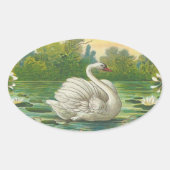 Swan Ovale Sticker (Voorkant)