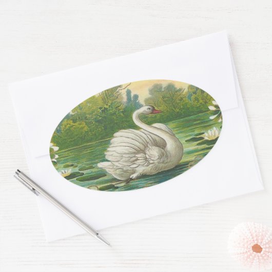 Swan Ovale Sticker (Envelop)