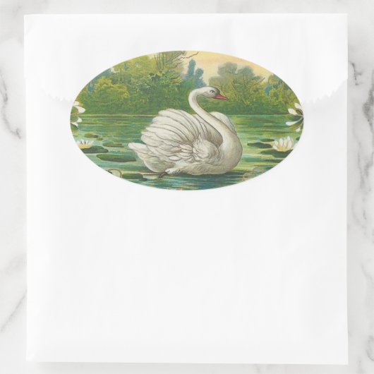 Swan Ovale Sticker (Tas)