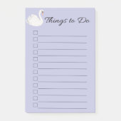 Swan Paarse dingen om te doen Post-it® Notes (Voorkant)