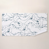 Swan Pattern Seamless swan, patroon, abstract, rug Badhanddoek (Badhanddoek)
