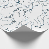 Swan Pattern Seamless swan, patroon, abstract, rug Cadeaupapier (Hoek)