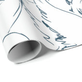 Swan Pattern Seamless swan, patroon, abstract, rug Cadeaupapier (Rol Hoek)