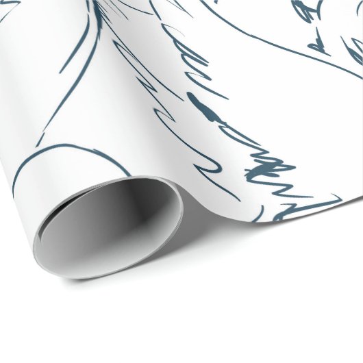 Swan Pattern Seamless swan, patroon, abstract, rug Cadeaupapier (Rol Hoek)