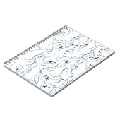 Swan Pattern Seamless swan, patroon, abstract, rug Notitieboek (Linkerzijde)