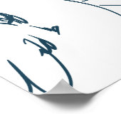 Swan Pattern Seamless swan, patroon, abstract, rug Poster (Hoek)