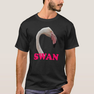 Swan Pink Flamingo Confusie Prank Meme Adult Humo T-shirt