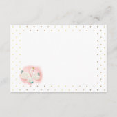 Swan Pond Gold Pink Baby shower Hartelijk dank Informatiekaartje (Achterkant)