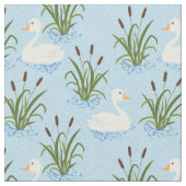 Swan Pond Pattern Stof (Close Up)