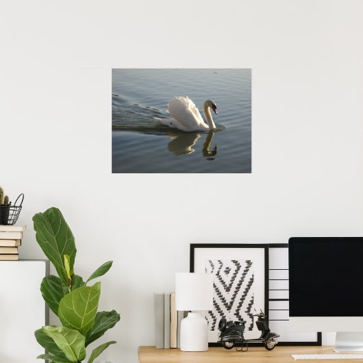 Swan Poster (Thuiskantoor)