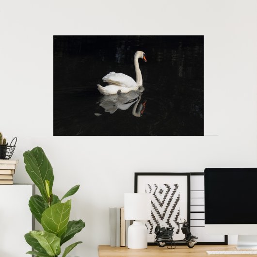 Swan Poster (Thuiskantoor)
