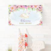 Swan Princess Baby shower Achtergrond Muurdecorati Spandoek (Insitu)