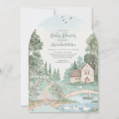 Swan Princess Baby shower Kaart (Voorkant)