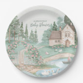 Swan Princess Baby shower Papieren Bordje (Voorkant)