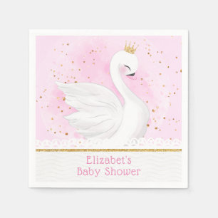 Swan Princess Baby shower Party Napkins Servet