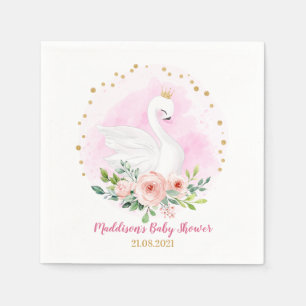 Swan Princess Baby shower Party Servet