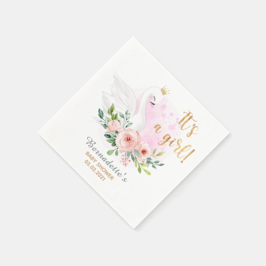 Swan Princess Baby shower Party Servet (Hoek)