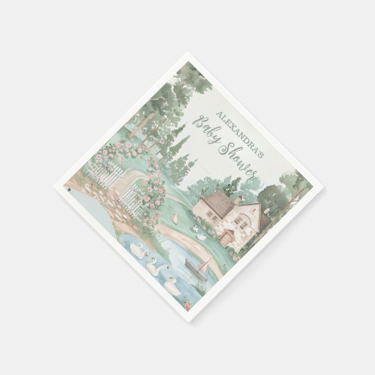 Swan Princess Baby shower Servet (Hoek)