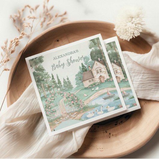 Swan Princess Baby shower Servet