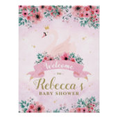 Swan Princess Baby shower Welkomstteken Perfect Poster (Voorkant)