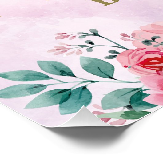 Swan Princess Baby shower Welkomstteken Perfect Poster (Hoek)