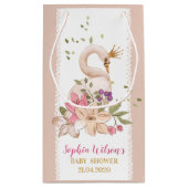 Swan Princess Birthday/ Baby shower Klein Cadeauzakje (Achterkant)