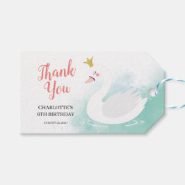 Swan Princess Birthday Party Favor Tag, Swan Lake Cadeaulabel