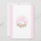 Swan Princess Birthday Party Invitation Kaart (Achterkant)