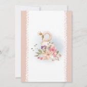 Swan Princess Birthday Party Kaart (Achterkant)