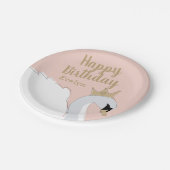 Swan Princess Birthday Party Papieren Bordje (Gekanteld)