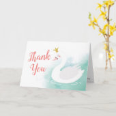 Swan Princess Birthday Thank You Card, Swan Lake Kaart (Gele Bloem)