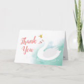 Swan Princess Birthday Thank You Card, Swan Lake Kaart (Voorkant)