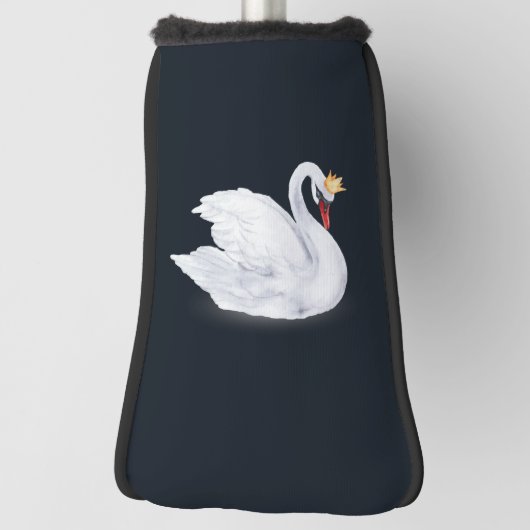 Swan Princess Black en White Golfheadcover (Draai 90)